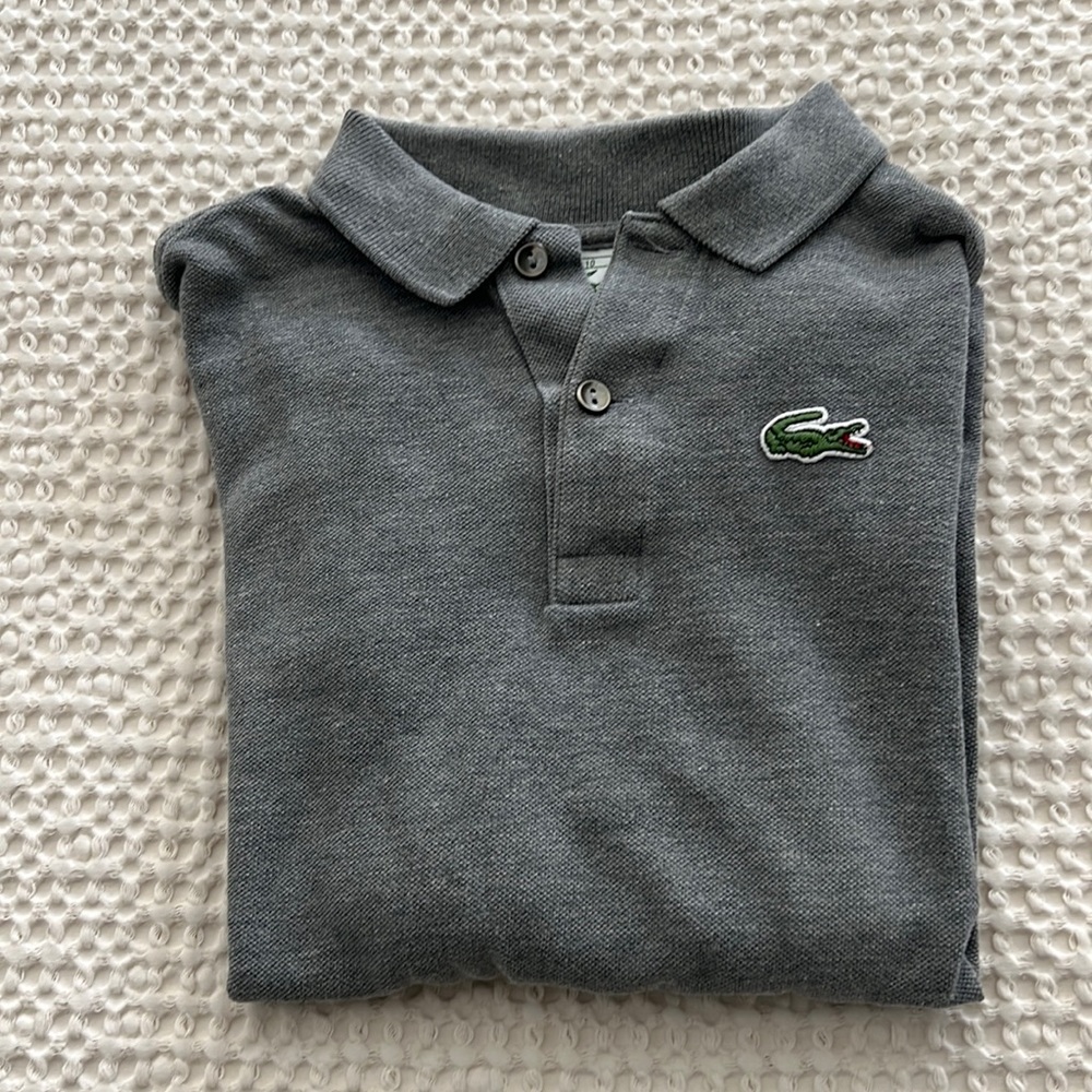 Boys Grey Long sleeve Lacoste size 10